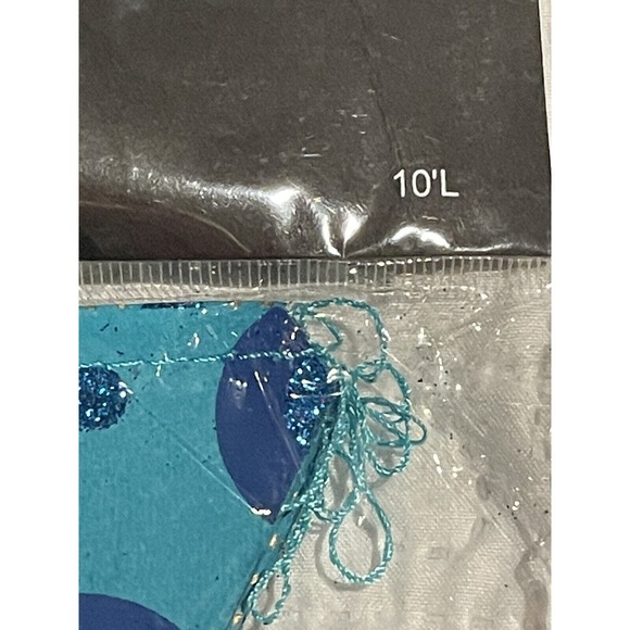 Pennant Banner Turquoise Blue 10 Ft Designs Triangles Party Room Decorations - Picture 2 of 3